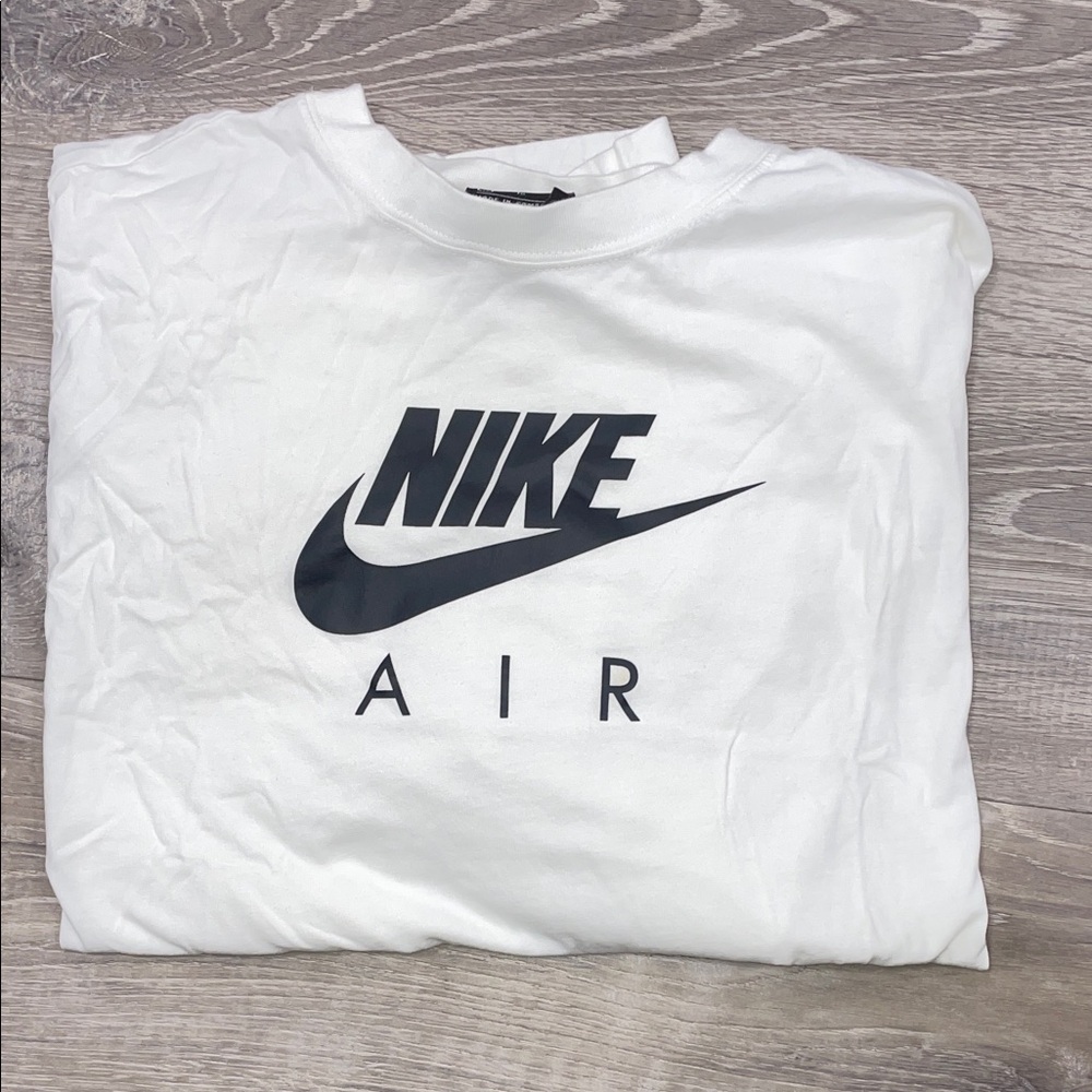 Nike Air White Tee with Black Swoosh